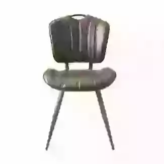 Vegan Leather Dining Chair Chestnut Set Of 2